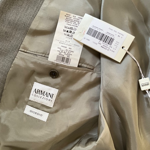 Armani, Giorgio, light gray, 100% wool, suit size 48R, - Picture 4 of 10